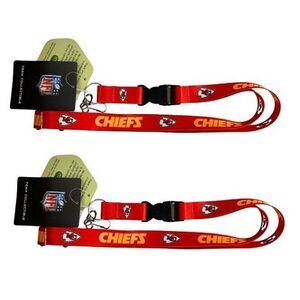 Kansas City Chiefs NFL Mojo Earth Love Lanyard 2 Pack